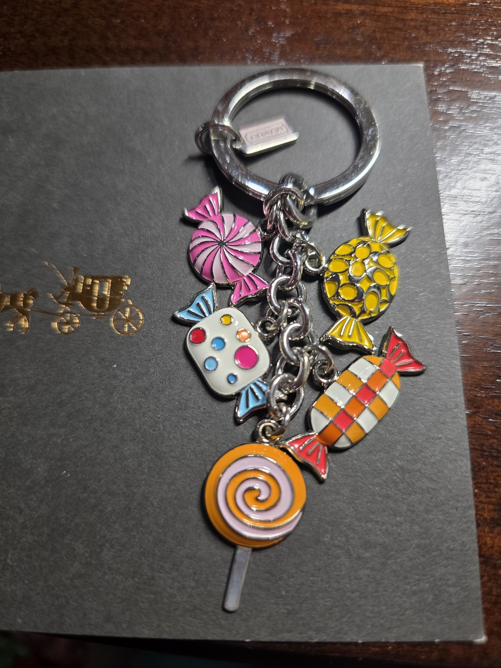 ***SOLD***Coach EXTREMELY RARE  Multicolor Candy Charm Keychain- Like New